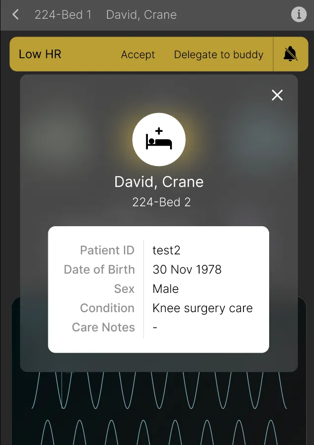 Patient Overview screen